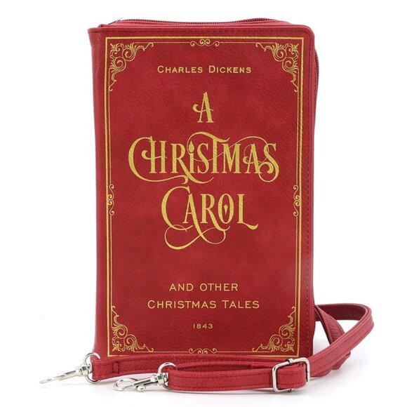 A Christmas Carol Book Crossbody Purse - Charles Dickens Book Lover Gifts - Picture 1 of 6